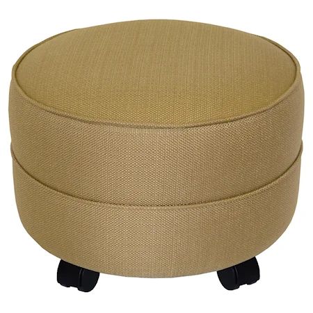 Round Ottoman With Wheels